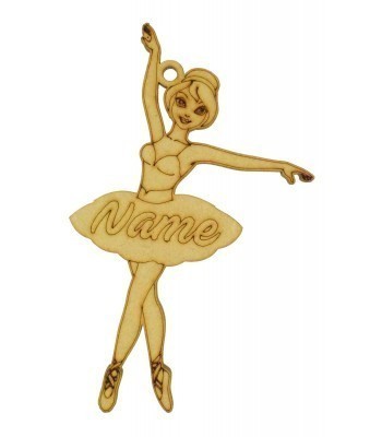 Laser Cut Personalised Ballerina Decoration - 150mm Size
